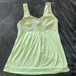 Lululemon athletica womens tank top 8 adjustable bottom Mint Green And Stripes